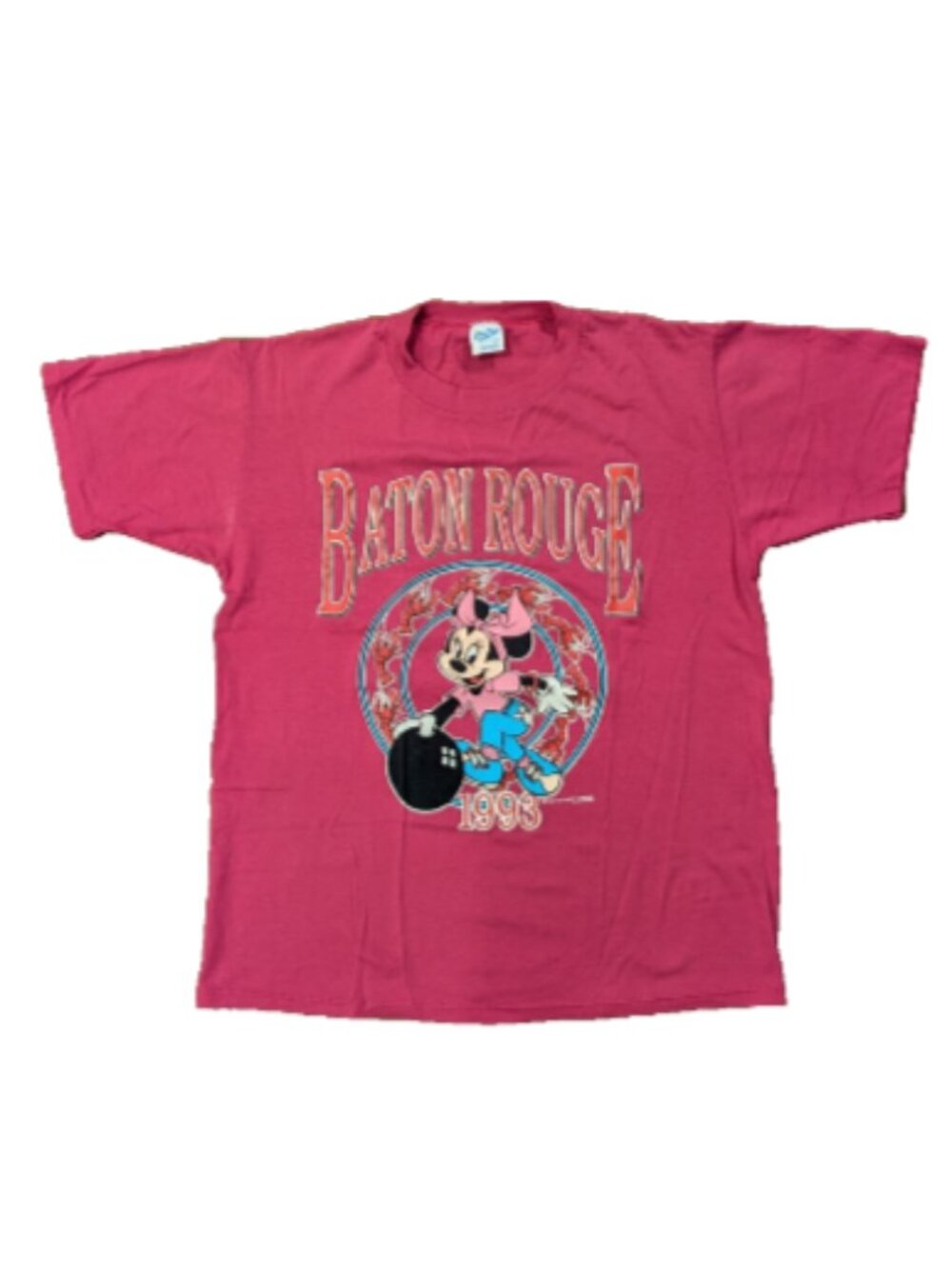 Vintage Disney Mickey Mouse Minnie Shirt Size L Made USA Velva Sheen Ice Cream